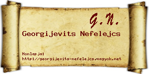 Georgijevits Nefelejcs névjegykártya
